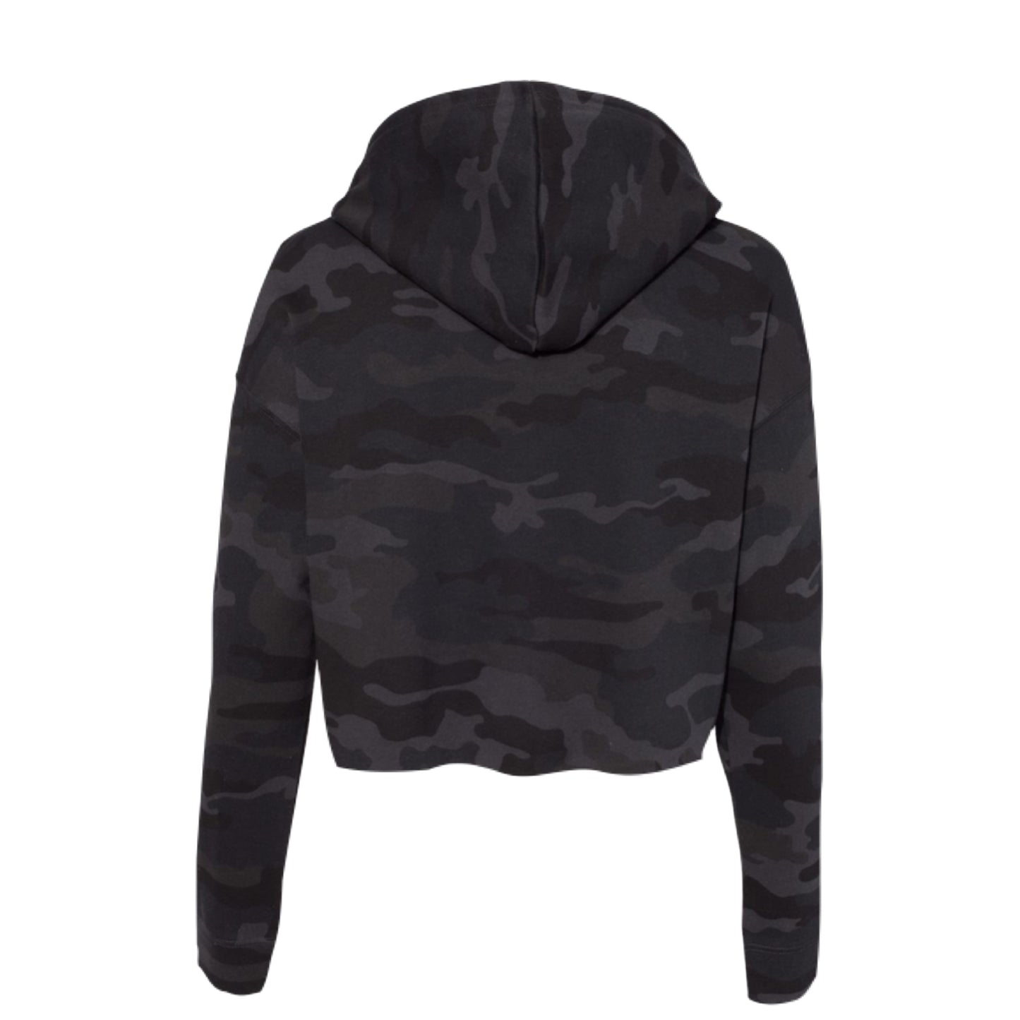 Black Camo Crop Hoodie