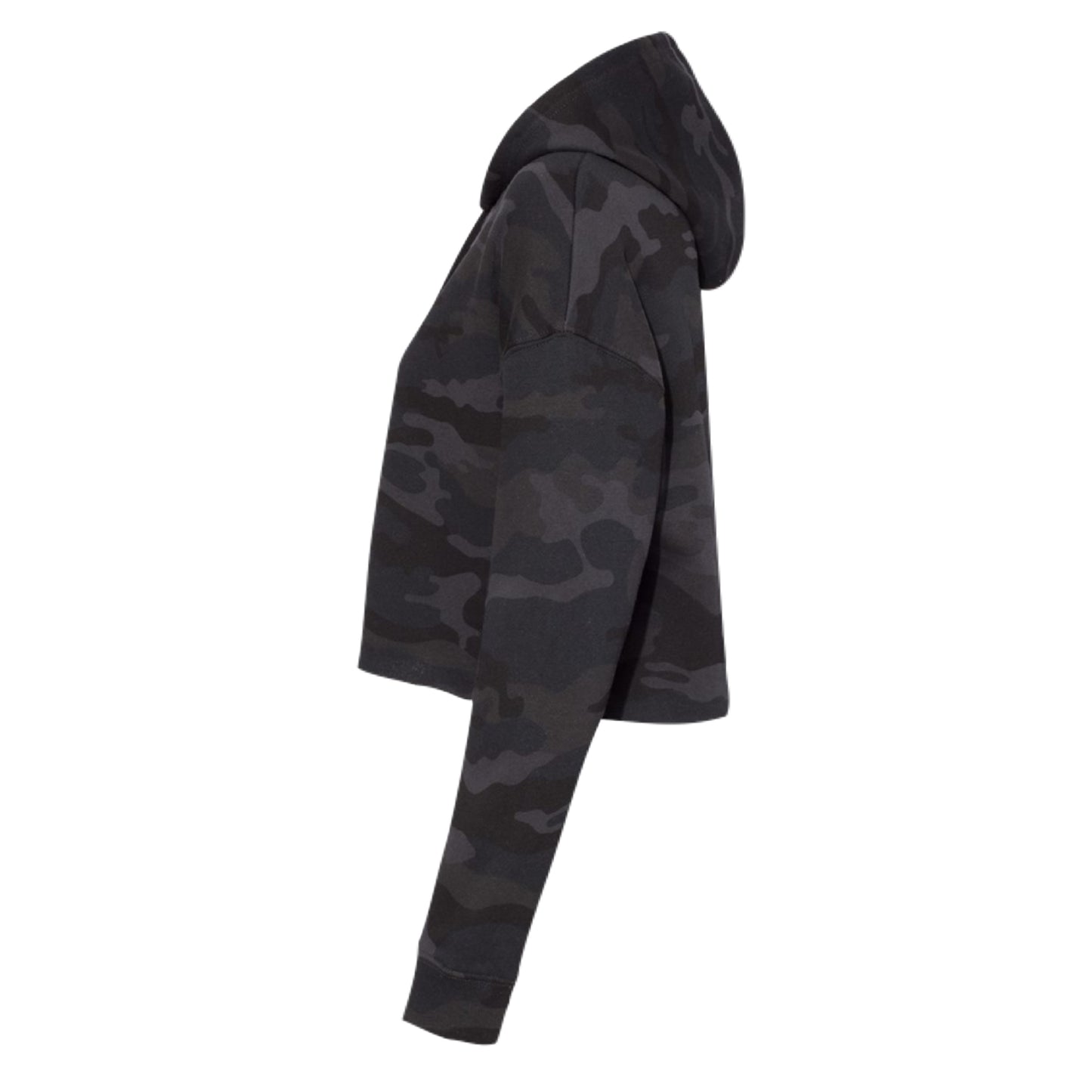 Black Camo Crop Hoodie