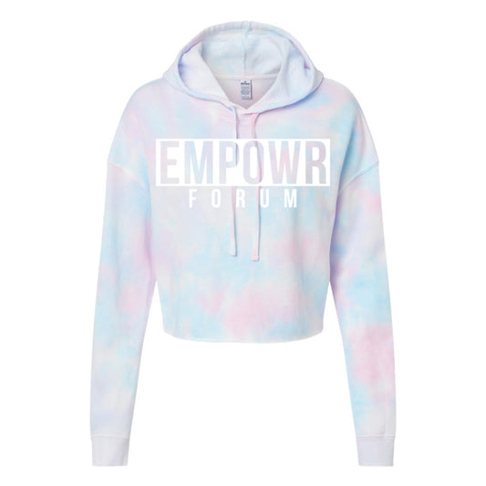 Cotton Candy Tie Dye Crop Hoodie