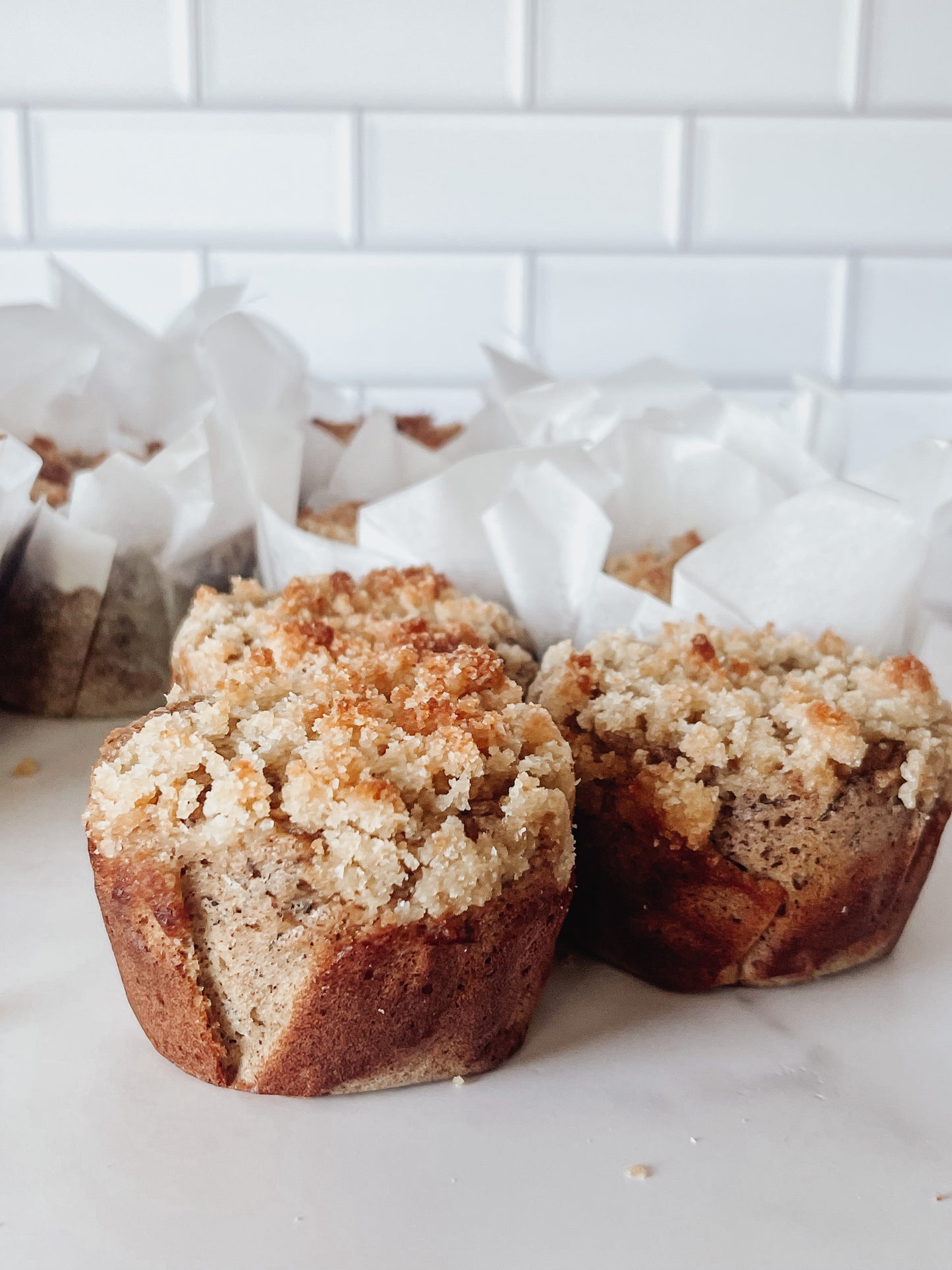 Banana Crumble Jumbo Protein Muffins