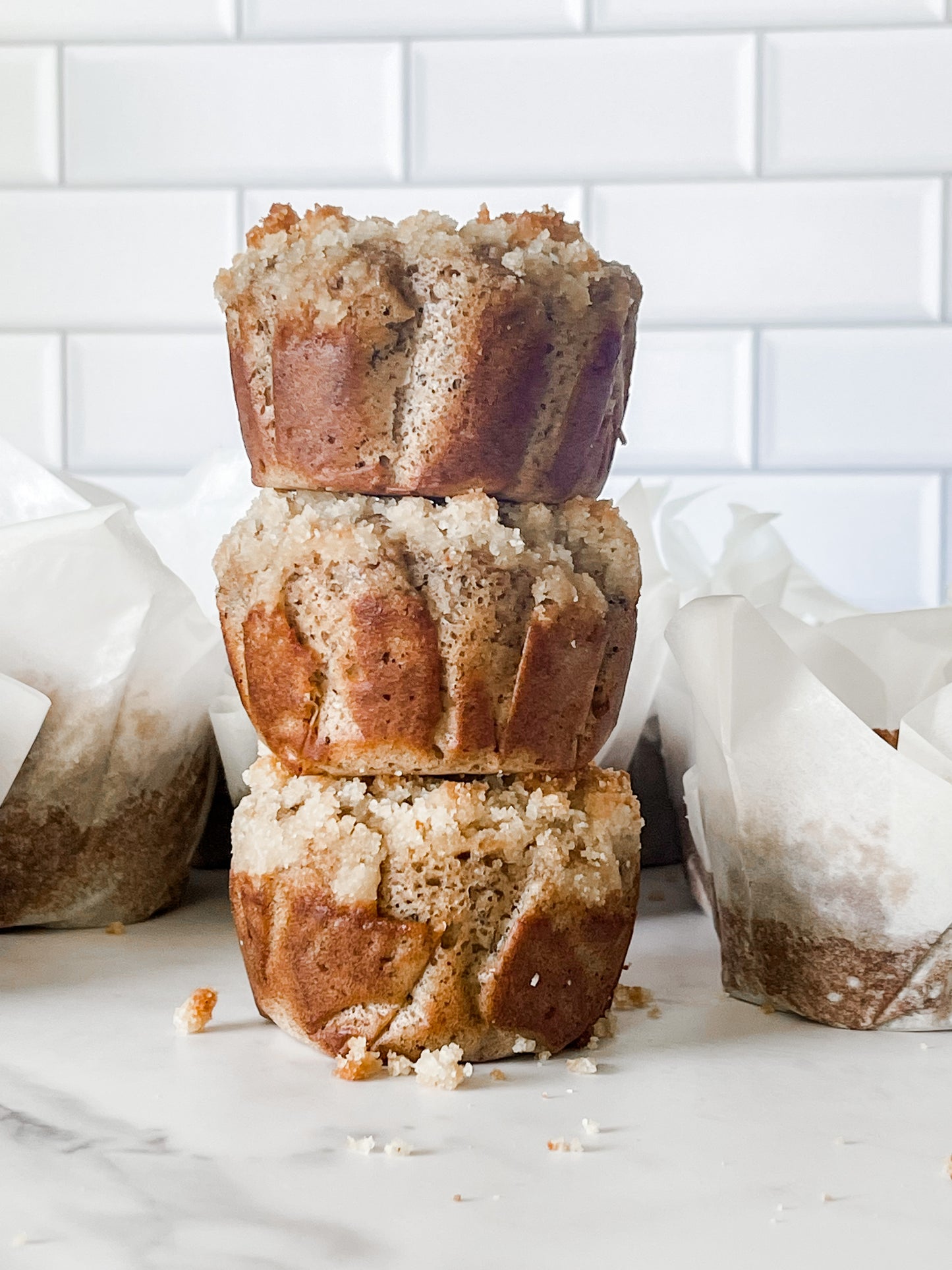 Banana Crumble Jumbo Protein Muffins