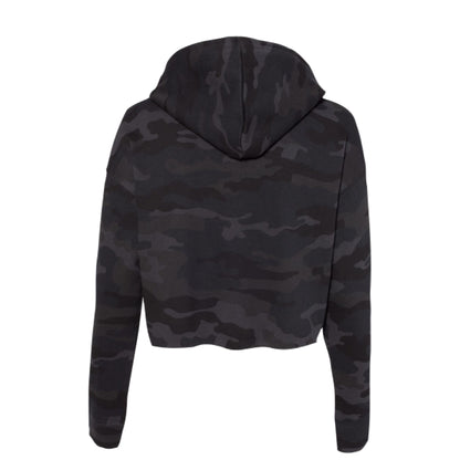 Black Camo Crop Hoodie
