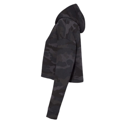 Black Camo Crop Hoodie